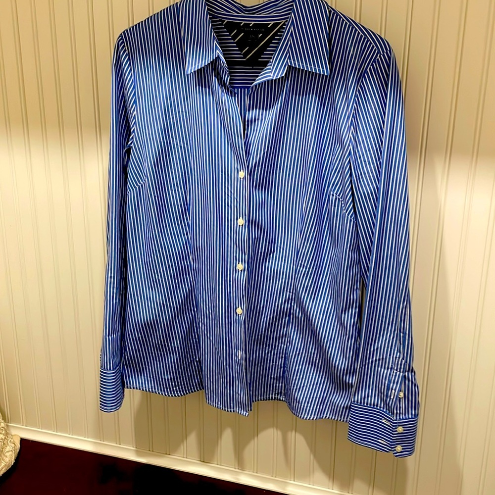Tommy Hilfiger blue/white tailored shirt L